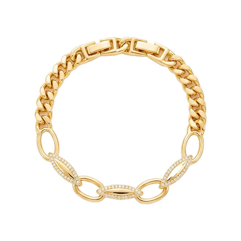  دستبند زنجیری زنانه ژوپینگ مدل حلقه ای کد 3224