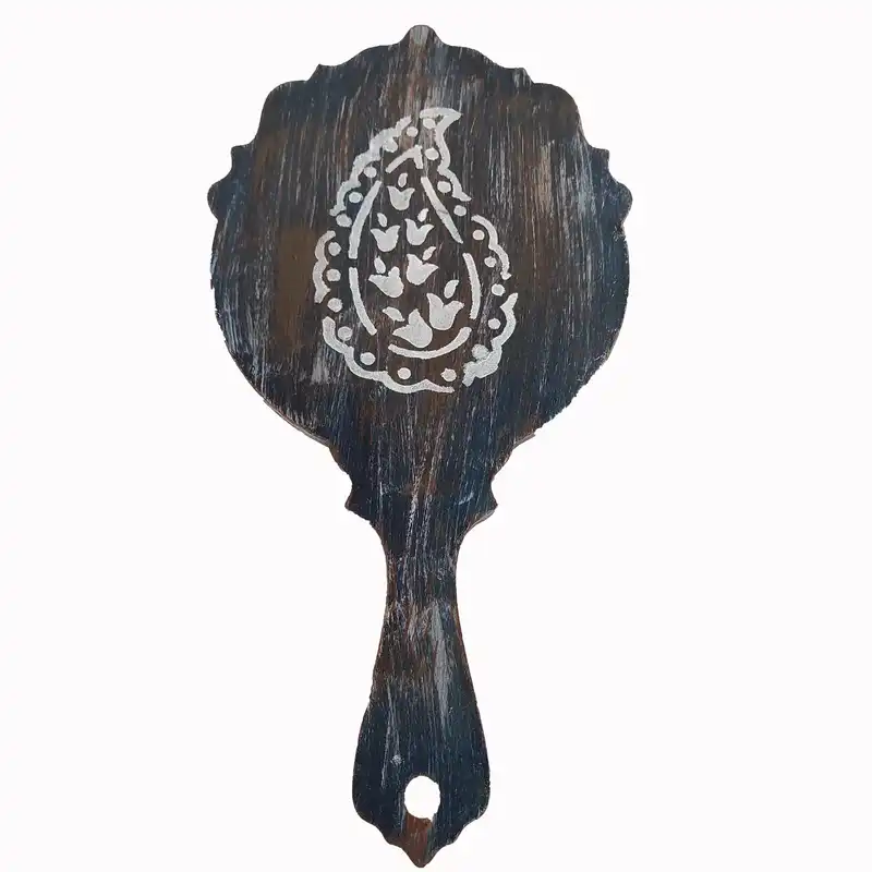 آینه چوبی مدل دستساز طرح ترنج کد 1430