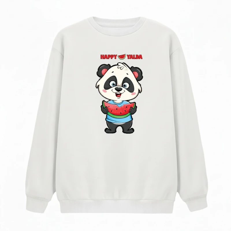 سویشرت زنانه مدل پاندا هندوانه یلدایی کد v7 