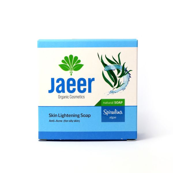 صابون ضدجوش و روشن کننده ژائیر مدل جلبک اسپیرولینا وزن 90 گرم صابون ضدجوش و روشن کننده ژائیر مدل جلبک اسپیرولینا وزن 90 گرم