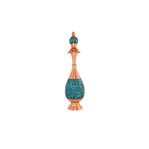 تنگ صراحی فیروزه کوب کد 036 ارتفاع 25سانتی متری