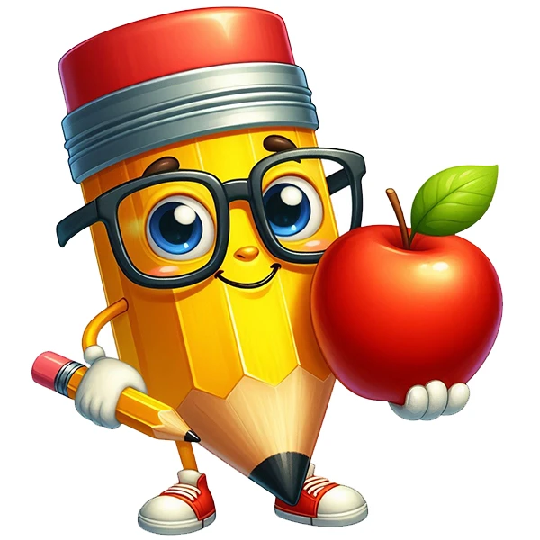 استیکر پارچه و لباس پاد آفرین طرح مداد و مدرسه کد 1634