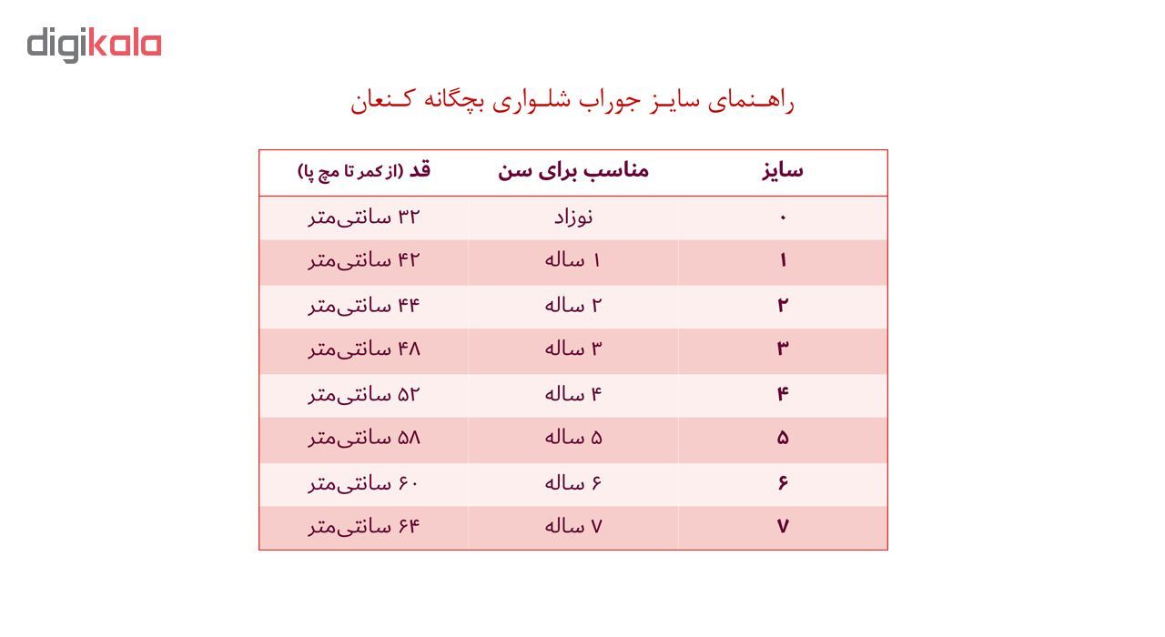 جوراب شلواری بچگانه کنعان مدل قاصدک 04 -  - 5