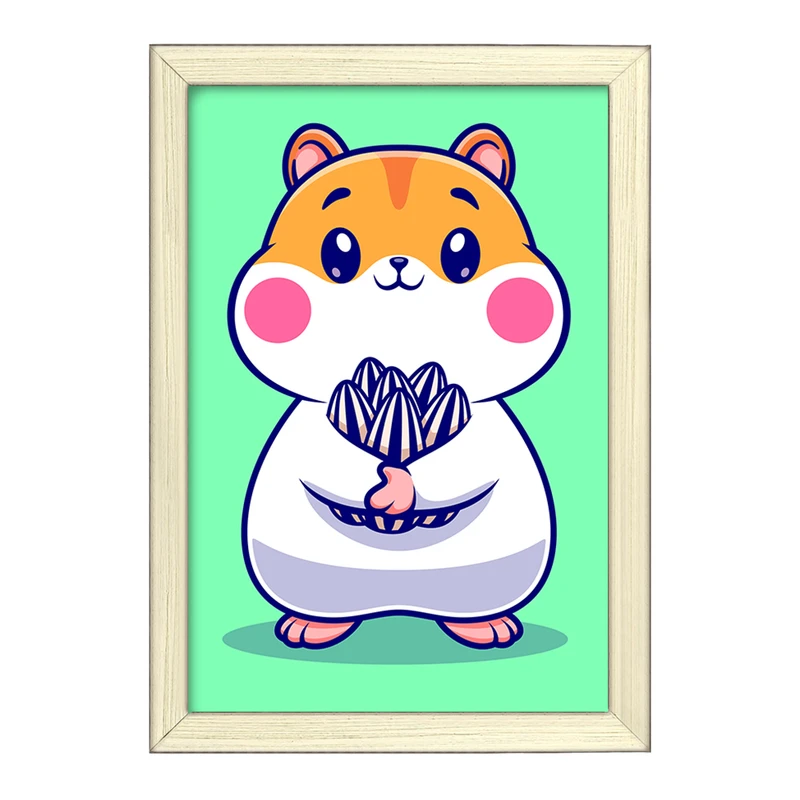 تابلو خندالو طرح حیوانات بامزه همستر کد 29680