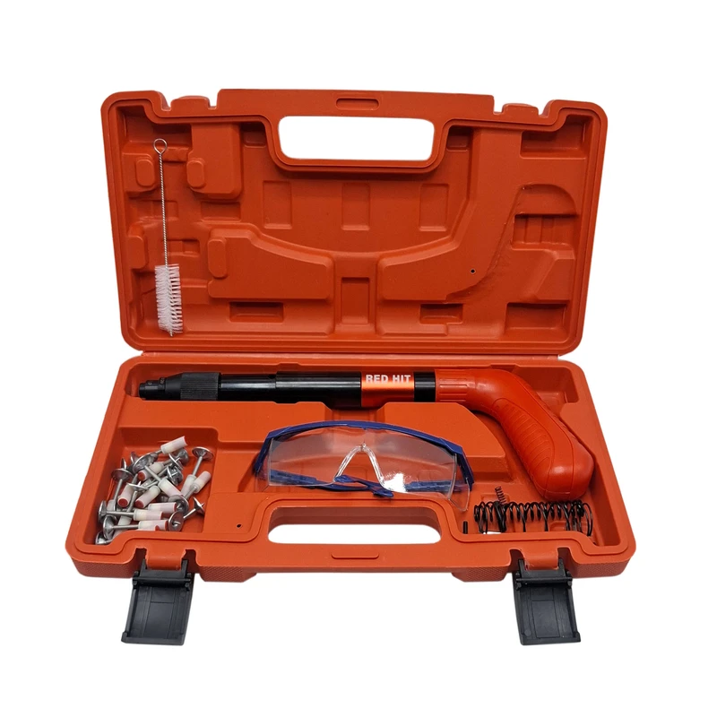 میخ کوب رد هیت مدل  MK0010 سایز 20- 50 میلی متر به همراه 20 عدد میخ چاشنی مجموعه 29 عددی