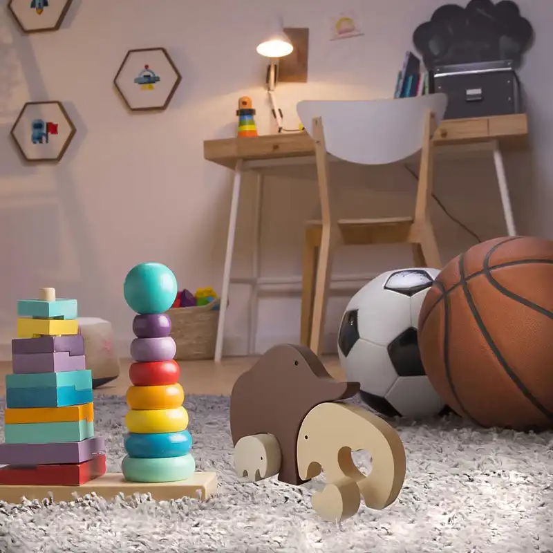 اسباب بازی چوبی طرح پازل فیل قلبی مدل MKT11-P مجموعه 4 عددی