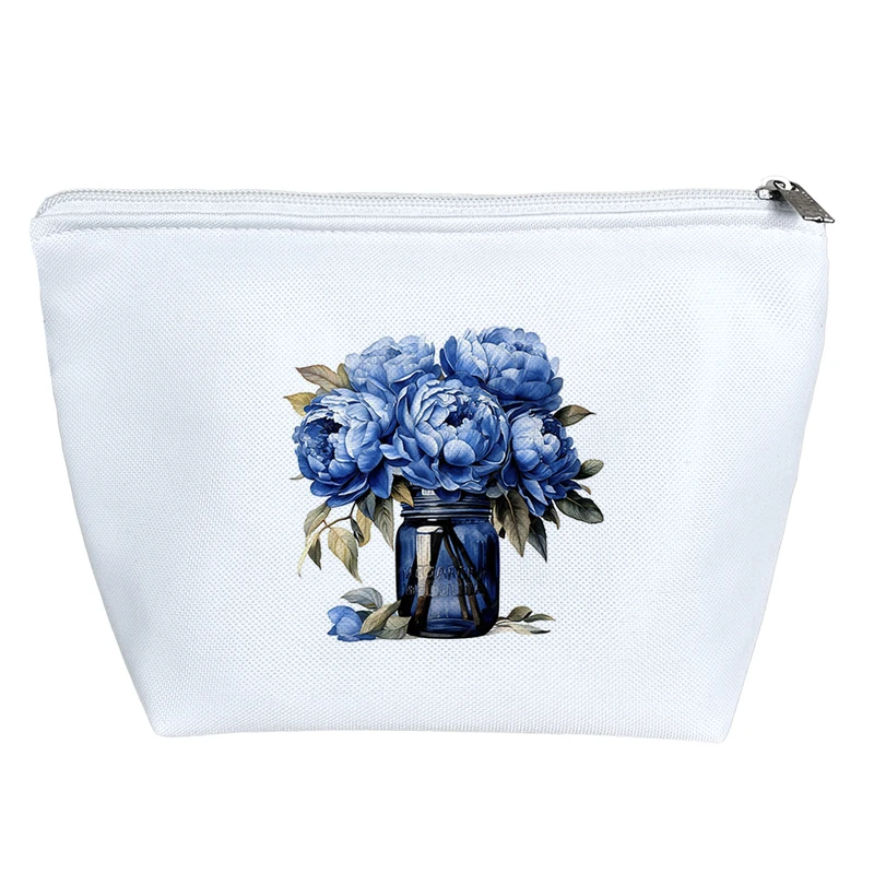 کیف لوازم آرایش دخترانه خندالو مدل گل آبی کد H586