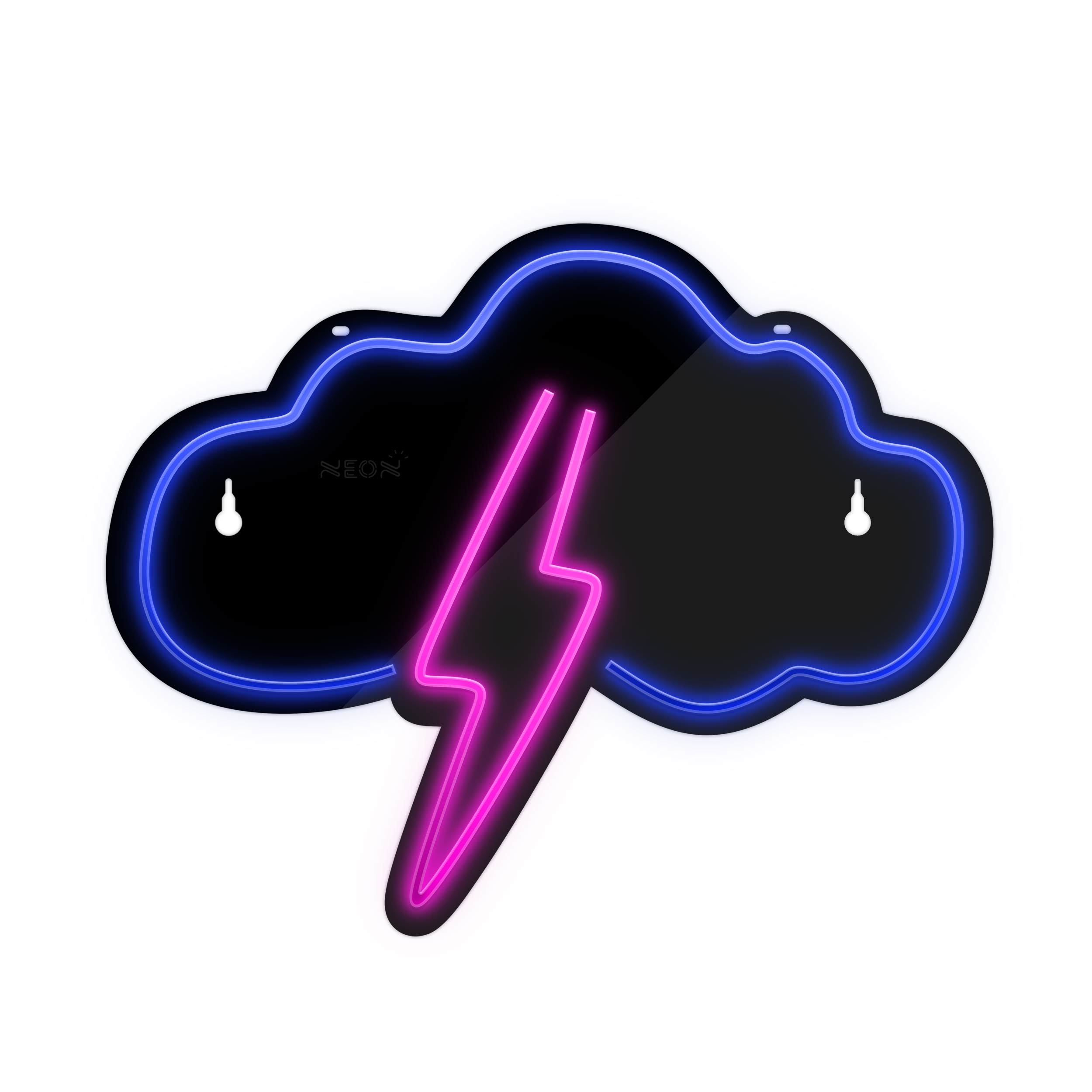 چراغ دیواری نئون دیزاین طرح Cloud-Vs-Lightning-BL_MLC