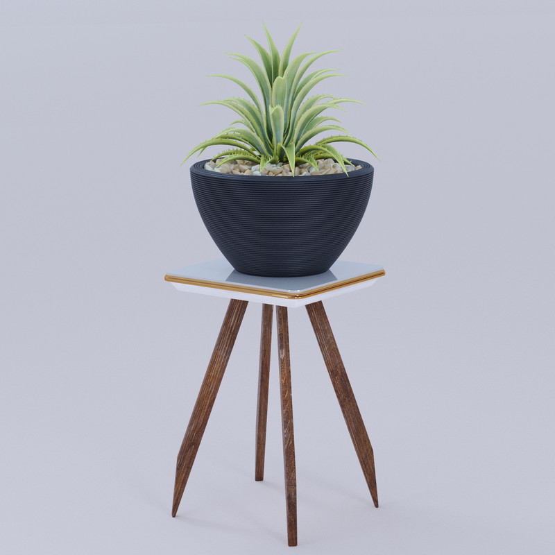 استند گلدان کفی سرامیک   25x25x40، مدل PHD-c40