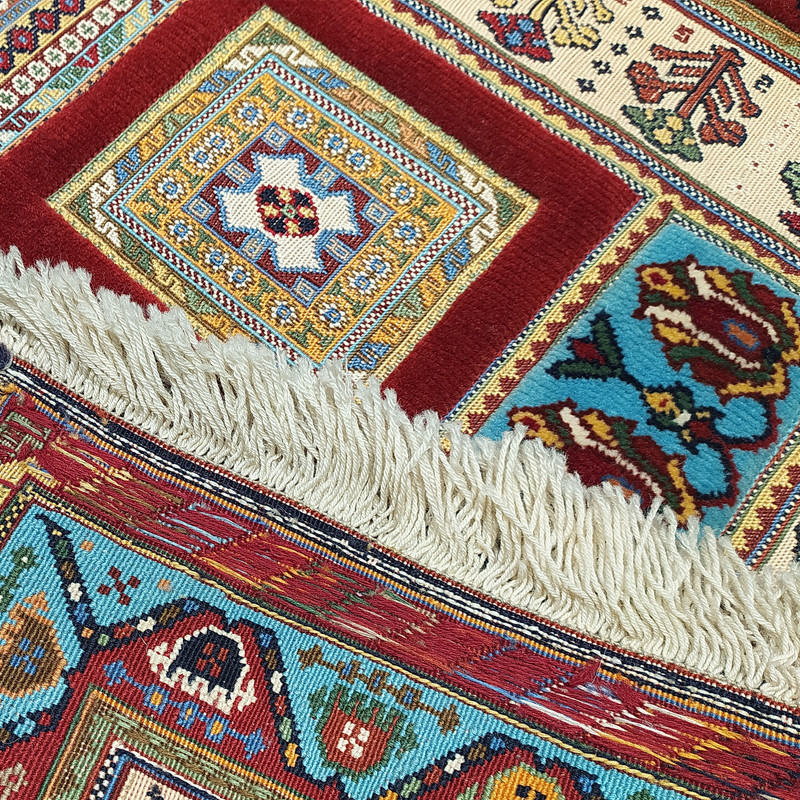 گلیم فرش دستبافت یک متری طرح خشتی سیرجان کد 1 گلیم فرش دستبافت یک متری طرح خشتی سیرجان کد 1