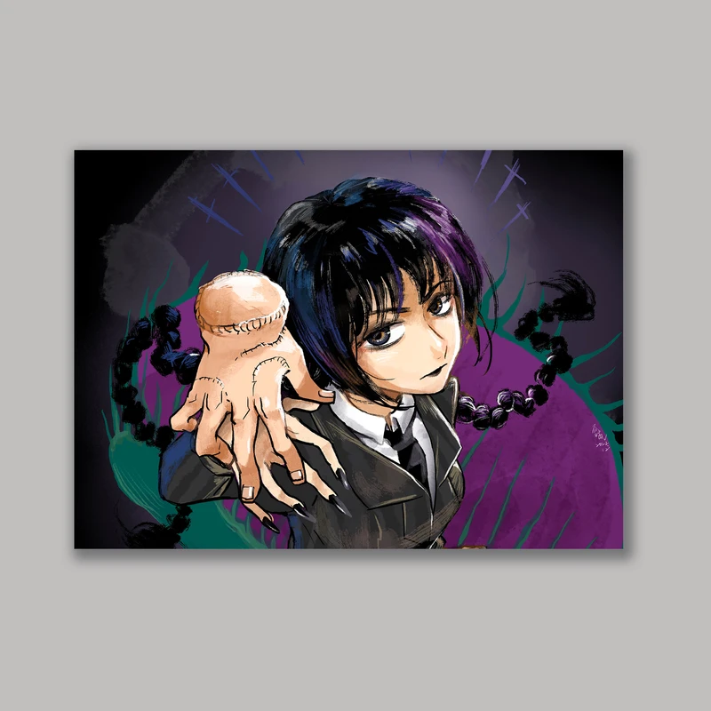 تابلو شاسی مدل ونزدی آدامز Wednesday Addams کد LA10140