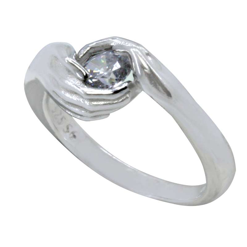 انگشتر نقره زنانه مدل دست کد sd128