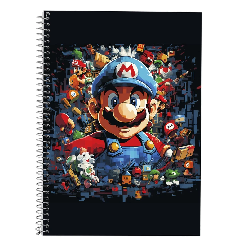 دفتر لغت 50 برگ مدوپد طرح سوپرماریو super mario کد DF2916