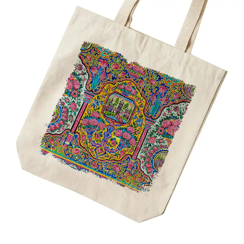 ساک خرید ترمه طراحان ایده مدل کاشی نصیرالملک کد 1293 - S