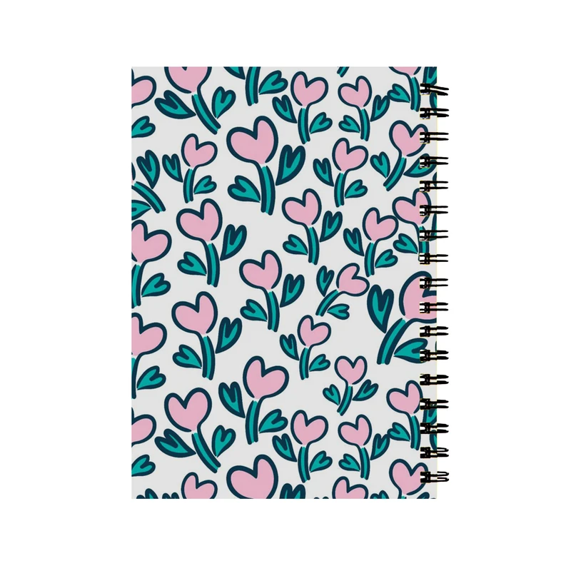 دفتر مشق 50 برگ طرح گل قلبی کد 0325