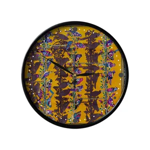 ساعت دیواری مدوپد طرح فرش قم آزادی از قفس پرنده‌ها مدل C-Ghom121