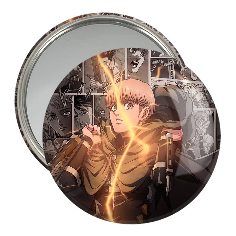 آینه جیبی خندالو مدل آرمین آرلرت انیمه اتک آن تایتان Attack on Titan  کد 10998