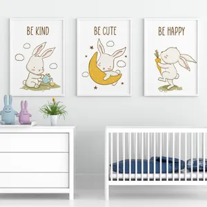 تابلو کودک و نوزاد آوین دریم مدل خرگوش بازیگوش مجموعه سه عددی