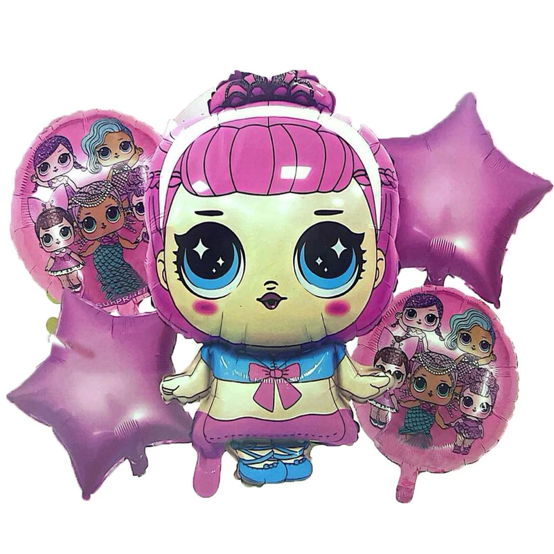 بادکنک فویلی طرح ال و ال  مدل 1987 مجموعه 5 عددی 