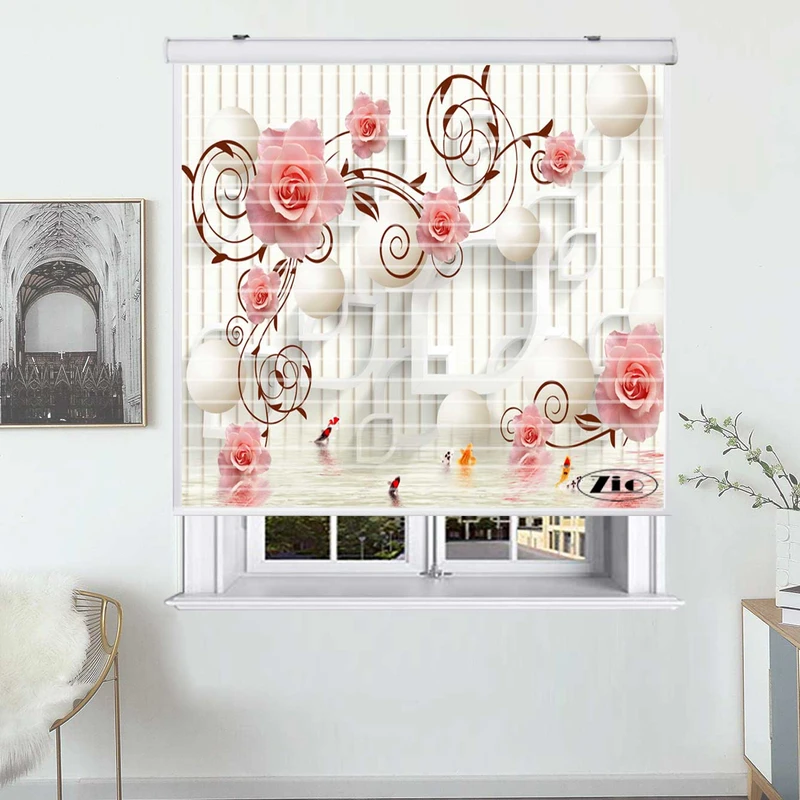 پرده زبرا  مدل سیلوئت زیو 3D1150 سایز 150x150 سانتی متر