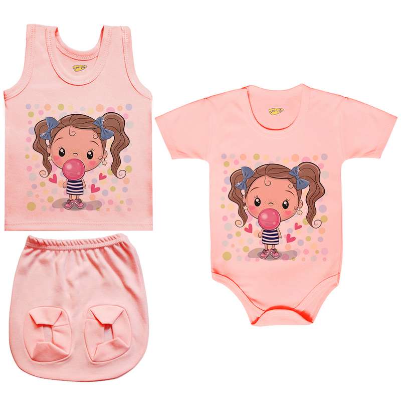 ست 3 تکه لباس نوزادی کارانس مدل PRSZS-3261