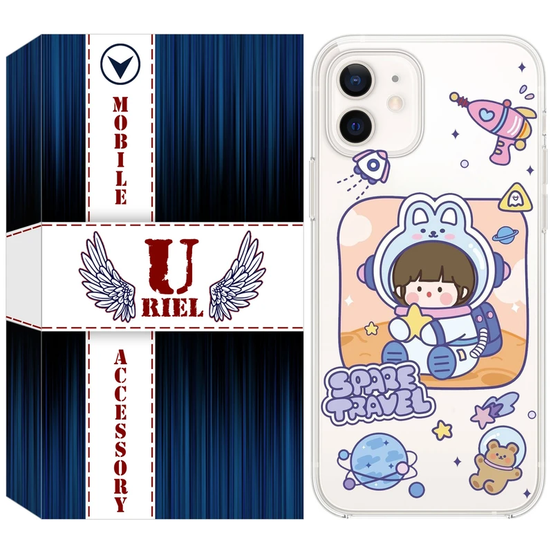کاور یوریل مدل Clear کد 9 طرح دختر فضانورد مناسب برای گوشی موبایل اپل iPhone 12