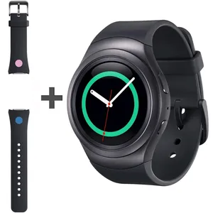 ساعت هوشمند سامسونگ مدل Gear S2 SM-R720 Dark Gray به همراه بند لاستیکی اضافه
