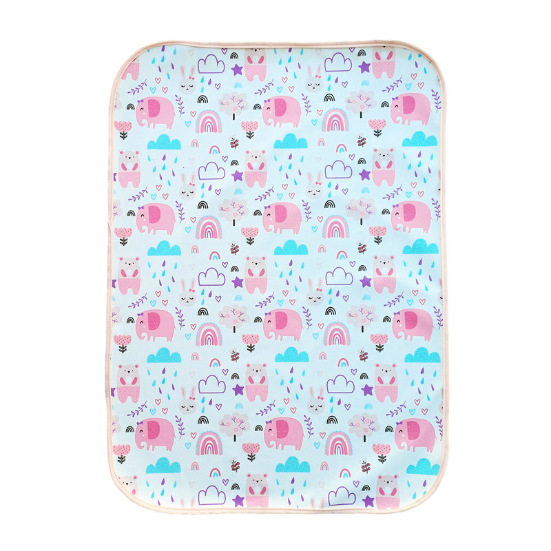 زیرانداز تعویض نوزاد مدل الفی صورتی