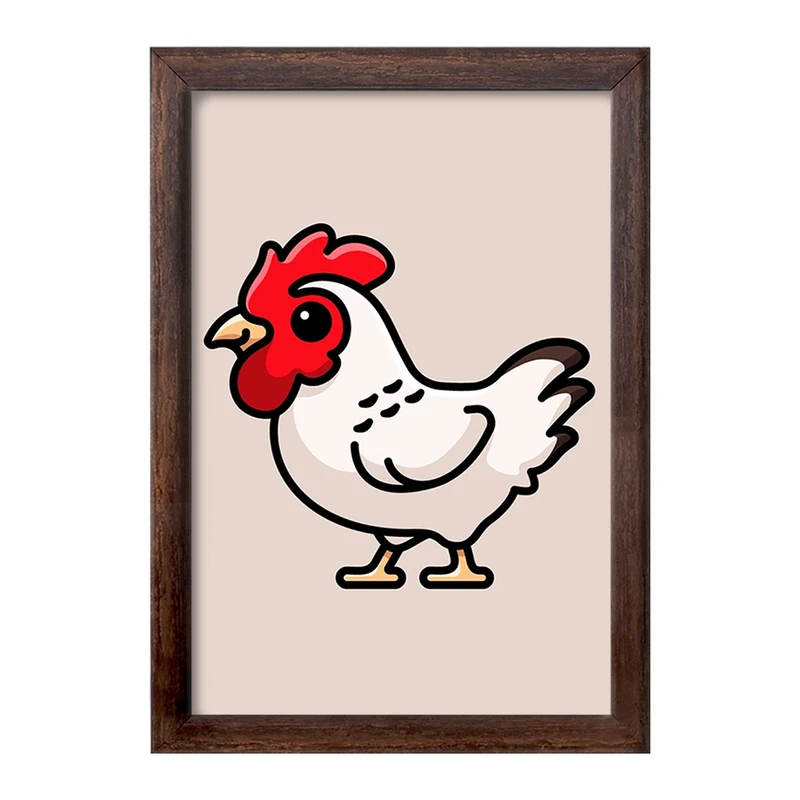 تابلو خندالو طرح حیوانات بامزه خروس کد 28193