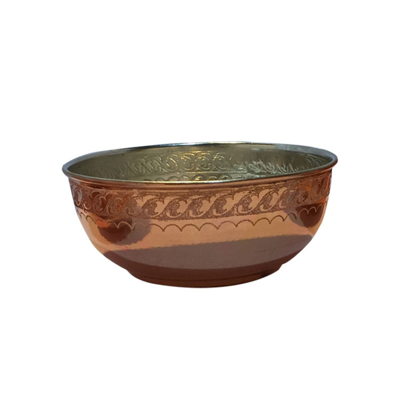 کاسه مسی گلدار سایز 3