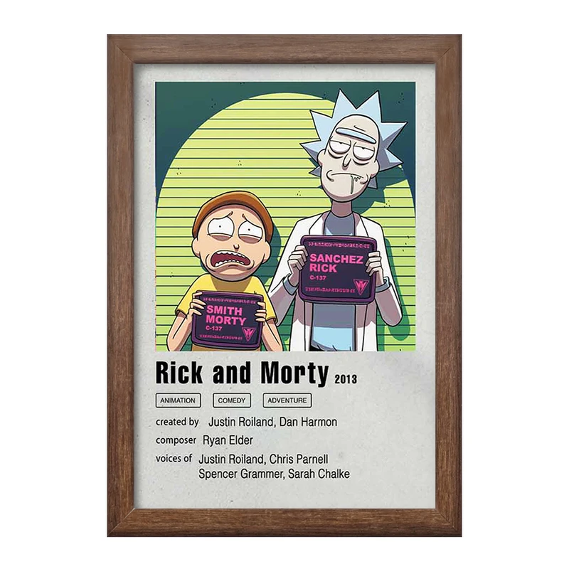 تابلو خندالو طرح ریک و مورتی (Rick and Morty) کد F11461