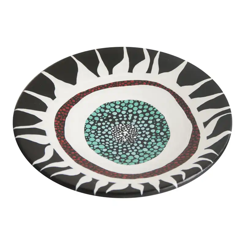 بشقاب دیوارکوب سفالی طرح مدرن مجموعه 2 عددی