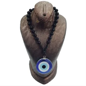 گردنبند مدل اونیکس دو طرفه طرح چشم نظر کد chzkhon112  
