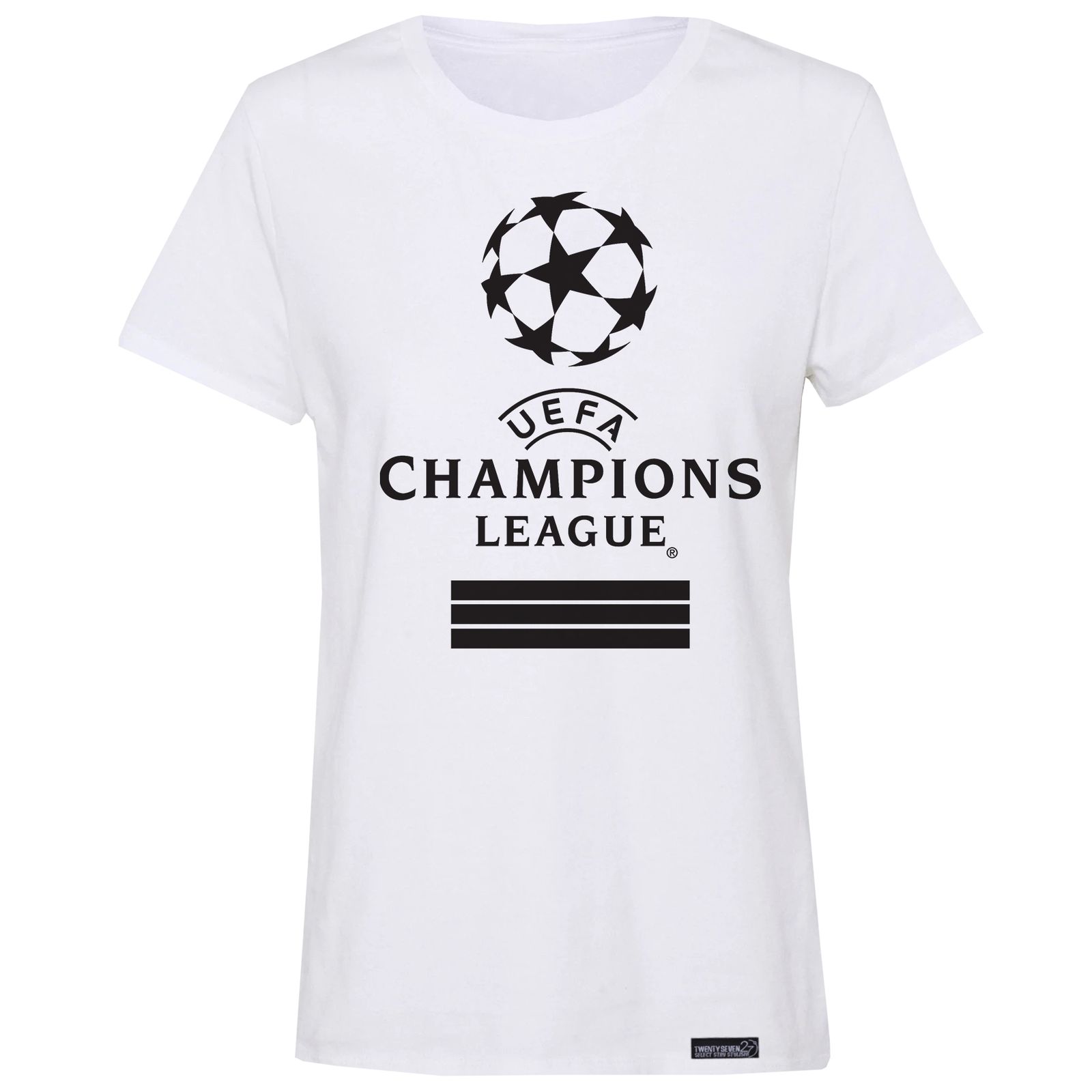 تی شرت آستین کوتاه زنانه 27 مدل Champions League کد MH25 -  - 3