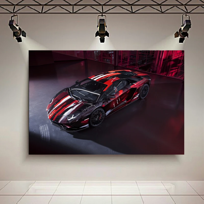 پوستر طرح ماشین مدل Lamborghini Aventador Sکد AR20550