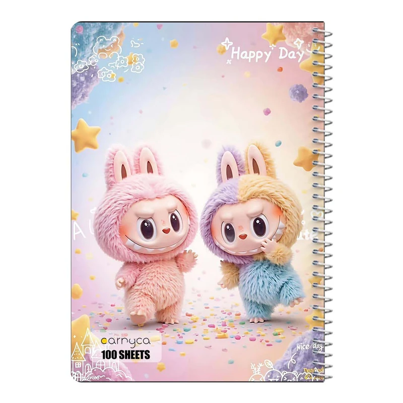 دفتر مشق 100 برگ سیمی کارنیکا طرح لابوبو Labubu کد 41697