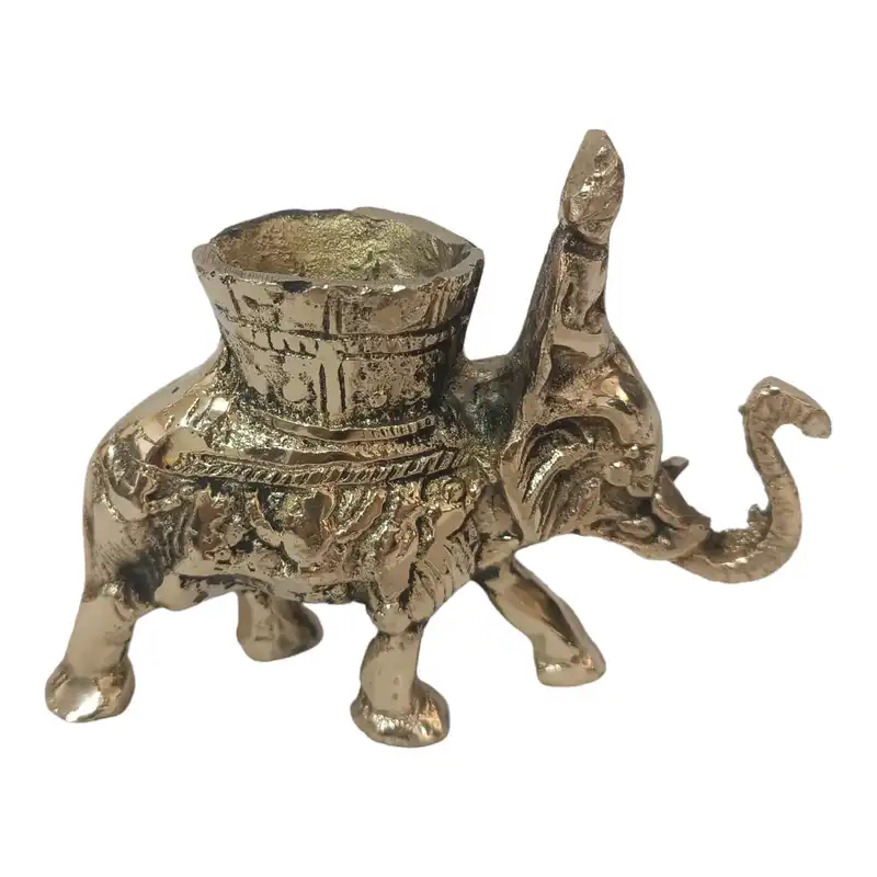 مجسمه برنجی مدل فیل سوار کد H-2055