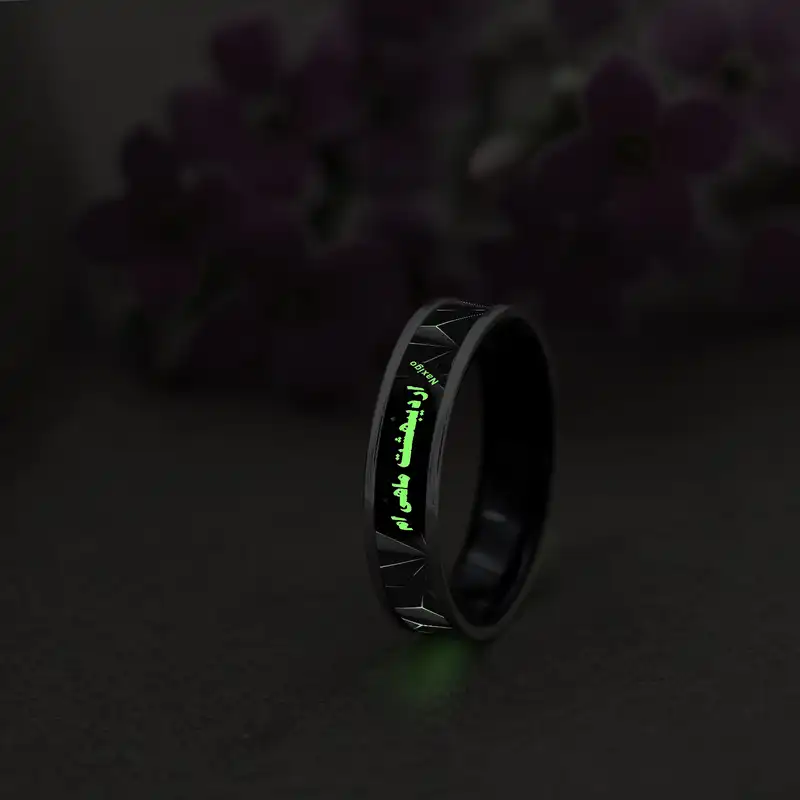 انگشتر ناکسیگو مدل شب تاب طرح اردیبهشت ماهی ام کد RB15845