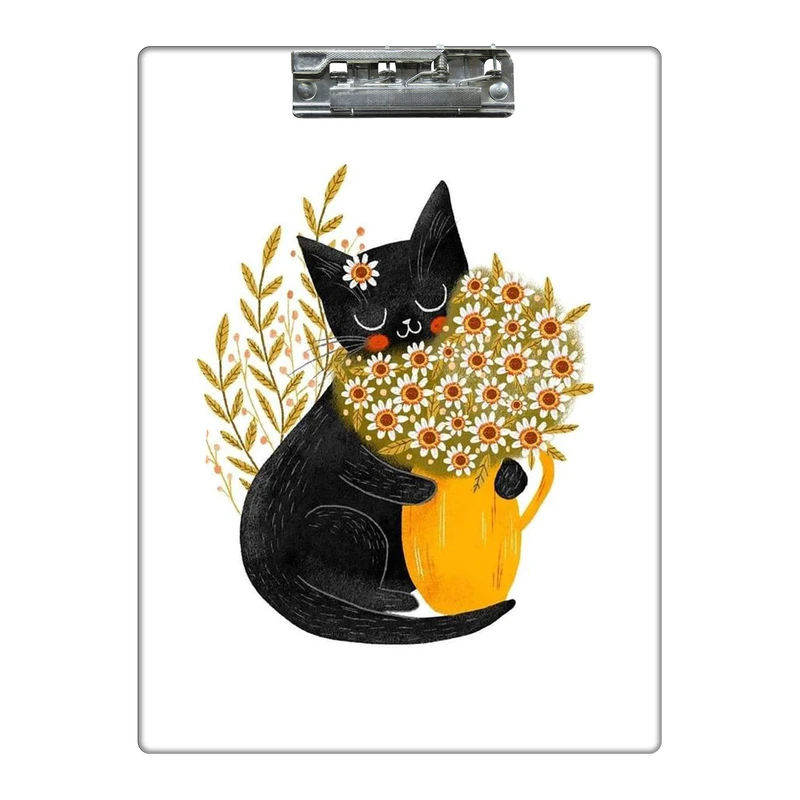 تخته شاسی طرح گربه و گلدان  کد 0791247 سایز A4