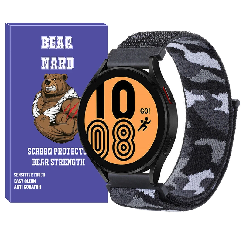 بند برنارد مدل Nylon-Army-BR مناسب برای ساعت هوشمند سامسونگ Galaxy watch 3 41mm / Galaxy watch 42mm / Gear Sport / S2 Classic