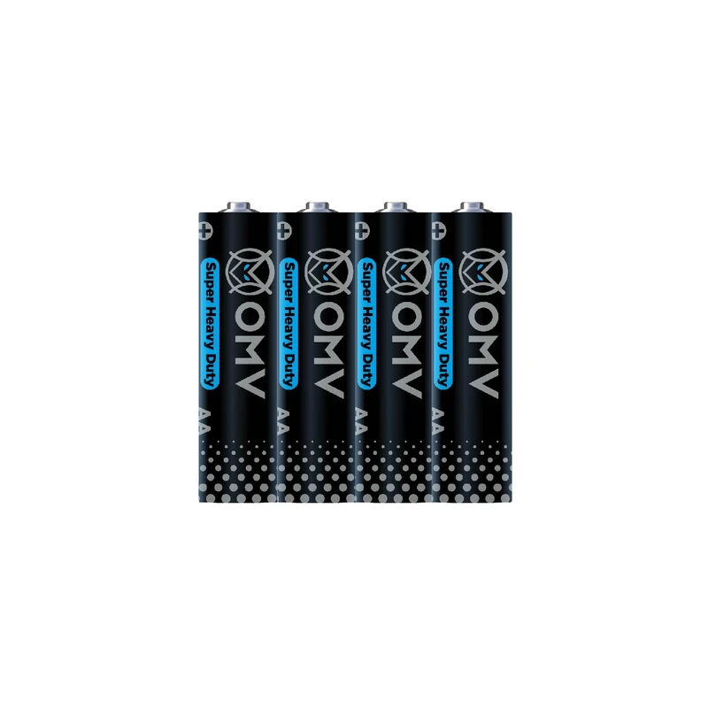 باتری قلمی او ام وی مدل R6P Super heavy duty بسته چهار عددی