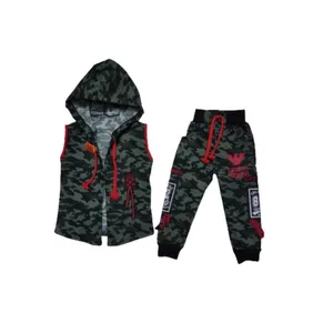 ست تاپ و شلوار بچگانه مدل کلاه دار کد a1