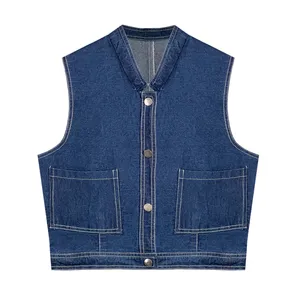 وست یقه ایستاده زنانه مدل جین کد AK1460