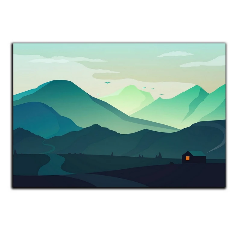 تابلو شاسی بکلیت طرح گرافیکی کوهستان مدل SH-S5027