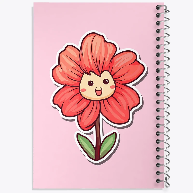 دفتر مشق 100 برگ خندالو طرح گل و گیاه کد 36621