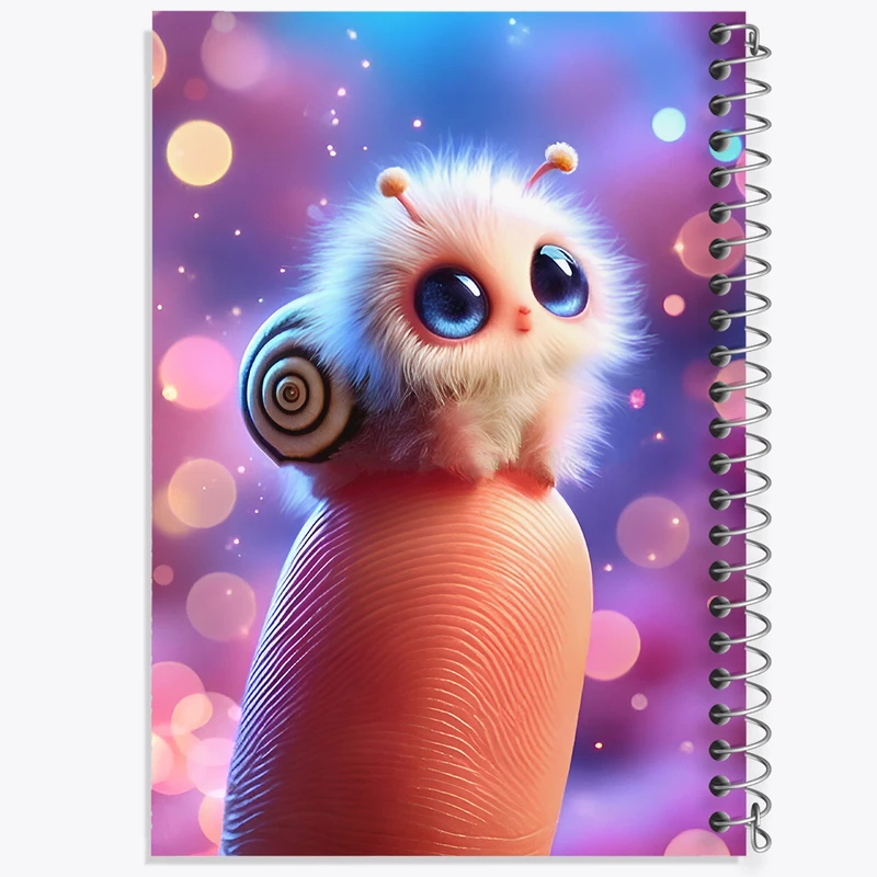 دفتر مشق 100 برگ خندالو طرح حلزون مینیاتوری کد F7517