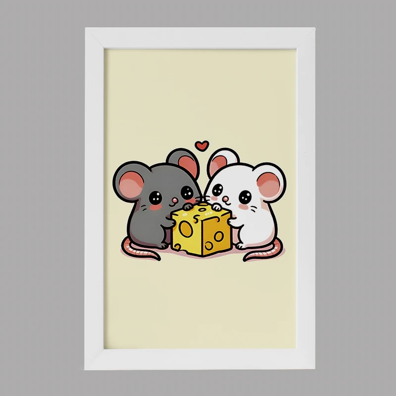 تابلو خندالو مدل موش های بامزه کد F7585