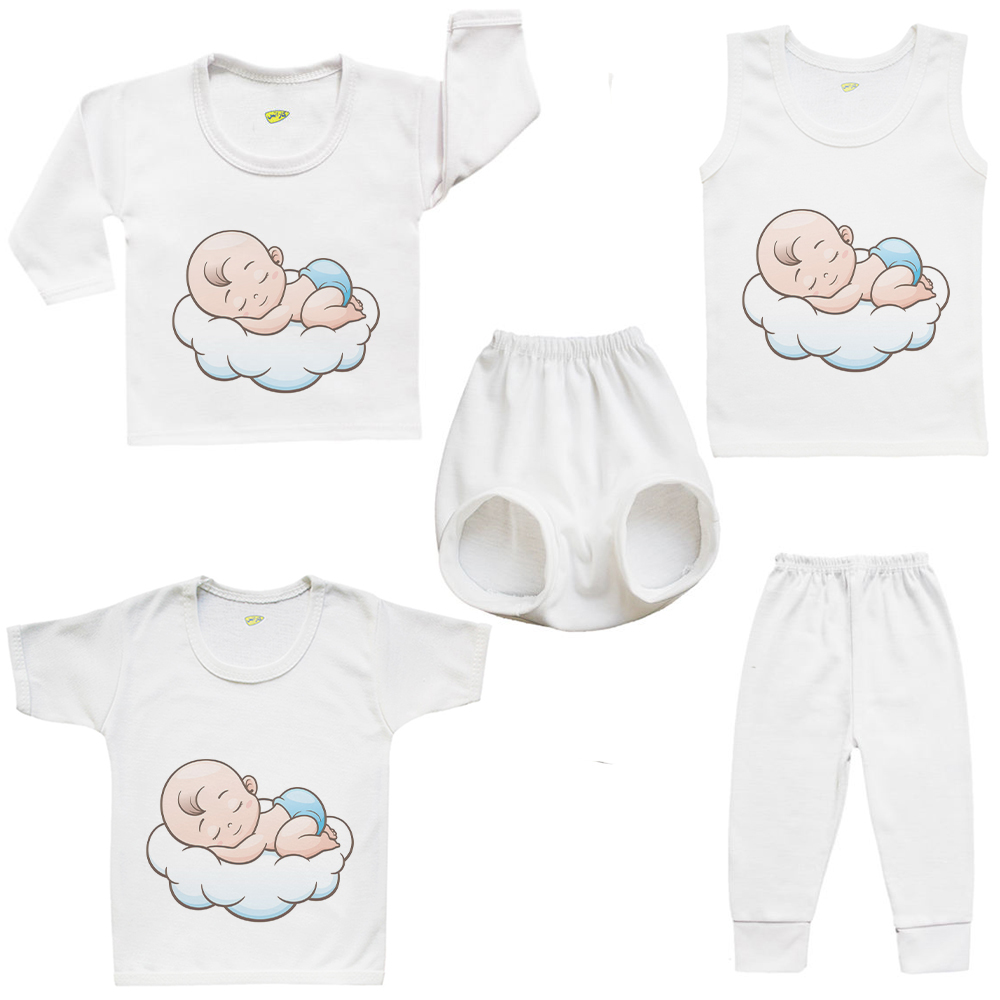 ست 5 تکه لباس نوزادی کارانس مدل SFBT-3276