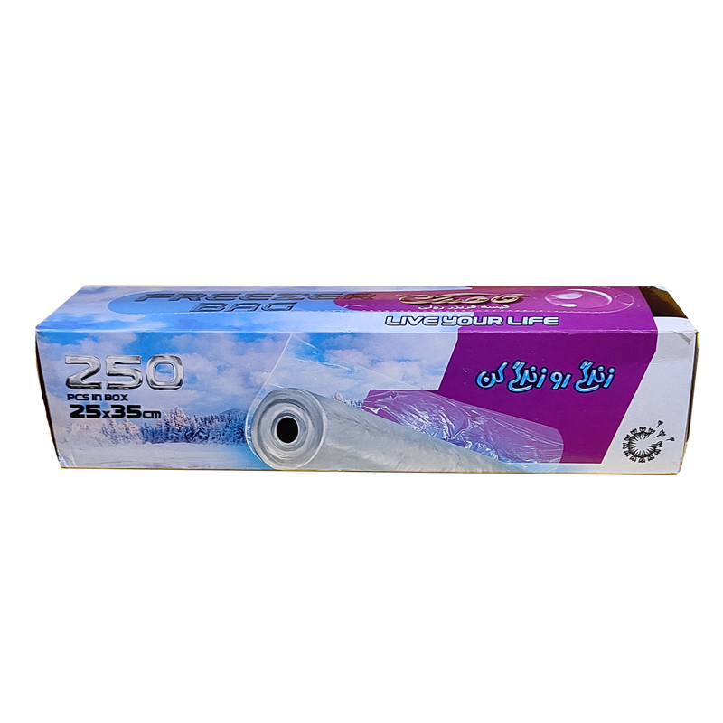 کیسه فریزر مدل قاصدک کد D_1231  رول 250 عددی 