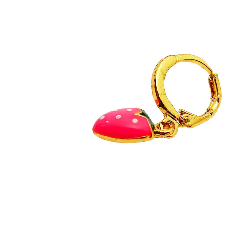 گوشواره دخترانه طرح توت فرنگی مدل 590GUD گوشواره دخترانه طرح توت فرنگی مدل 590GUD